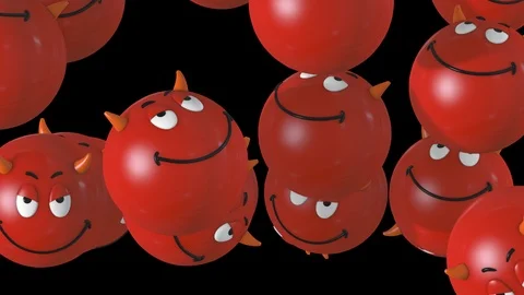 Evil Smiley Transition Stock Footage 100541084