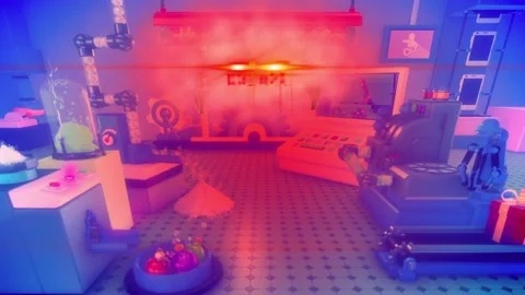Evil something in the fabulous laboratory of modern Christmas toys. Vidéo 160534073