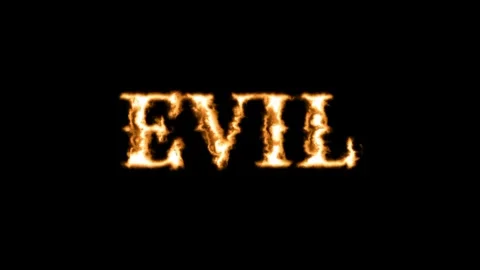 Evil Text Effect Stock Footage 336838756