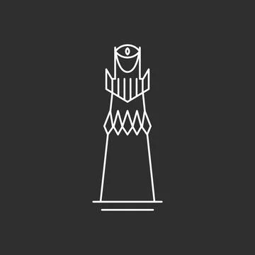 Evil tower. Vector illustration. Stock Illustration