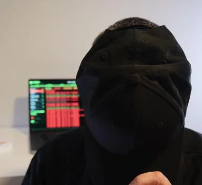Evil Twin Public Wireless Network Hacker Concept Foto stock