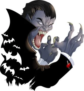 Evil vampire picture Stock Illustration
