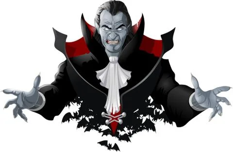 Evil vampire picture Stock Illustration