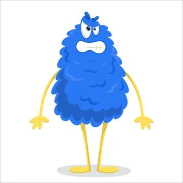 Evil vector monster. Monster, vector, crying, tears, emotio Stock Illustration