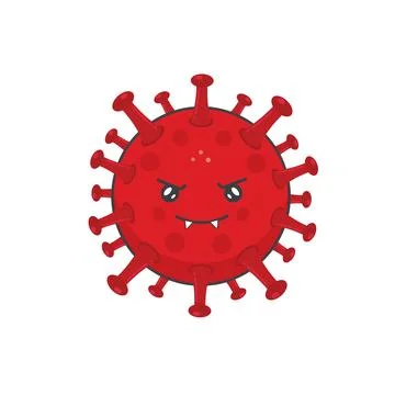 Evil Virus Characters Vector Illustration Stock Illustration