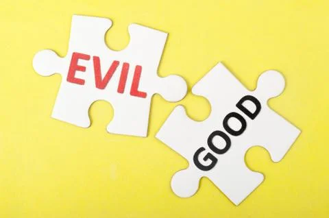 Evil vs good Stock Photos