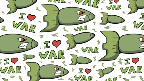Evil warheads love war Stock Footage 92396739