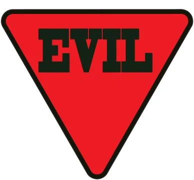 Evil warning sign Stock Illustration