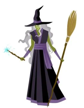 Evil wicked witch Stock-Illustration
