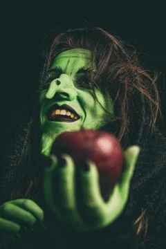 Evil witch laughing Stock Photos