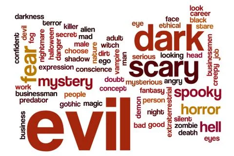 Evil word cloud concept イラスト素材
