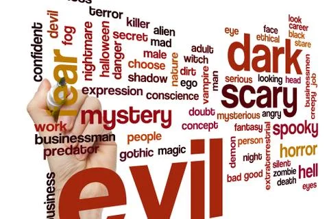 Evil word cloud concept イラスト素材