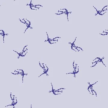 Evil zombie glyph vector seamless pattern Illustrazione stock