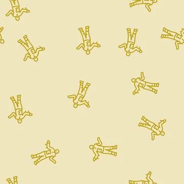 Evil zombie line seamless pattern 스톡 일러스트