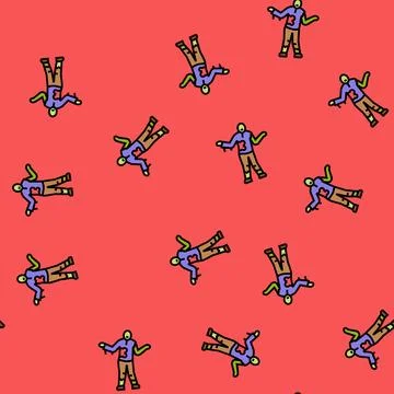 Evil zombie vector seamless pattern 스톡 일러스트