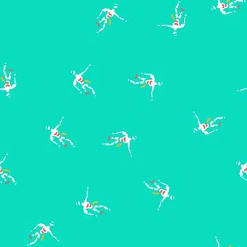 Evil zombie vector seamless pattern Stock Illustration