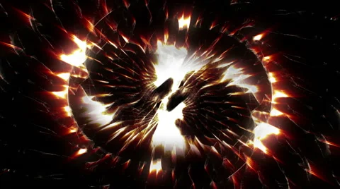 Evil´s eye, Radial fire Animation Stock Footage 46951410
