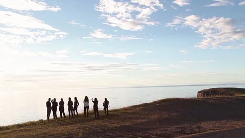 Evocative sunset at the bay in the afternoon Stock Footage 70703438