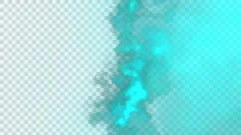 An evocative teal nebula cloud, showcasing ethereal smoke textures and a dynamic Ilustración de archivo