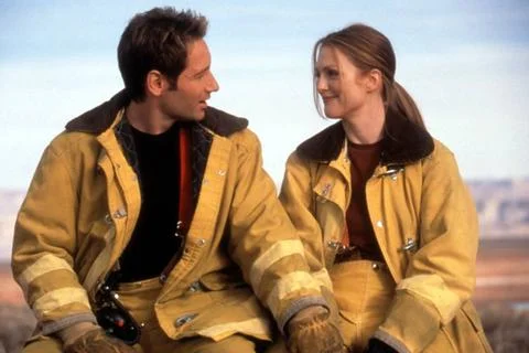  Evolution (2001) - filmstill Evolution (2001) Julianne Moore &amp; David Duch... Stockfoto's