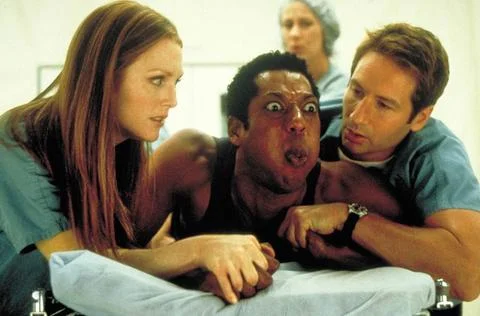  Evolution (2001) - filmstill Evolution (2001) Julianne Moore, Orlando Jon... Stockfoto's