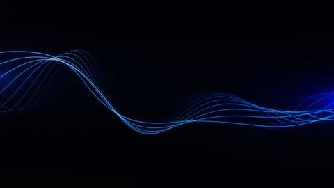 Evolution of abstract sine waves over time. Stock Illustration