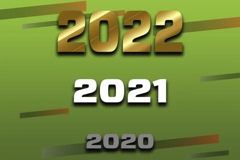 Evolution and progress concept, happy new year 2022 text design. greeting ill Illustrazione stock