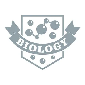 Evolution biology logo, simple gray style Stock Illustration