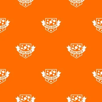 Evolution biology pattern vector orange Illustrazione stock