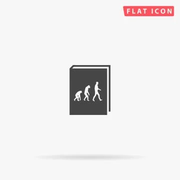 Evolution Book flat vector icon Illustrazione stock