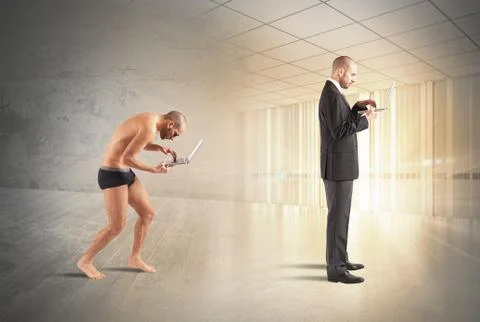 Evolution of businessman Stock Photos