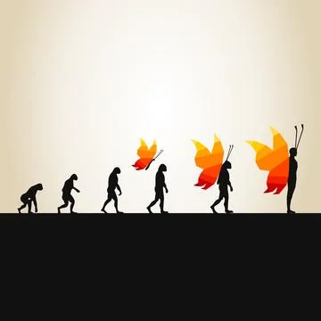 Evolution in the butterfly Foto stock