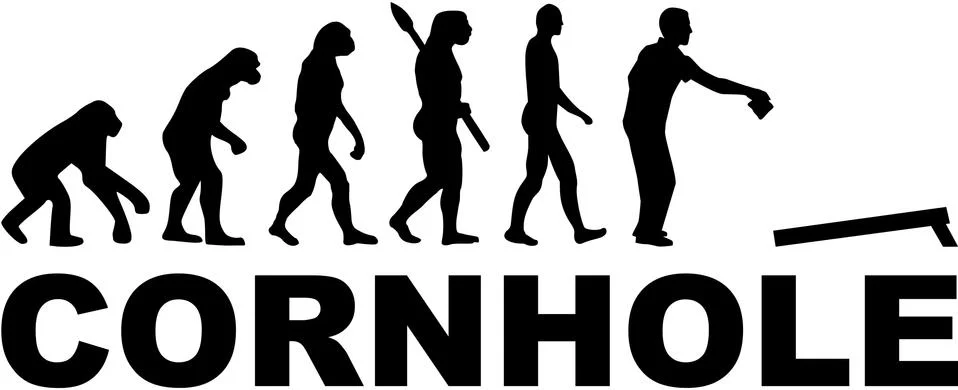 Evolution Cornhole Stock Illustration