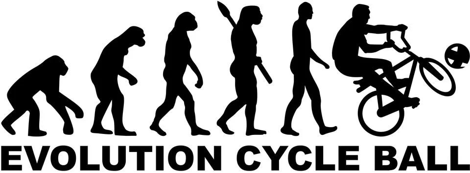 Evolution Cycle ball Illustrazione stock