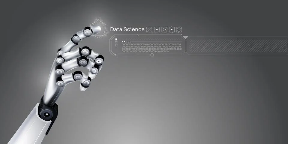 The evolution of the data collection process using artificial intelligence Stock Illustration