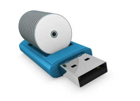 Evolution of data storage Stock Illustration