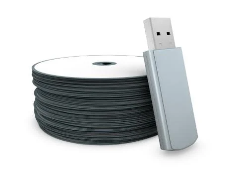 Evolution of data storage Stock Illustration