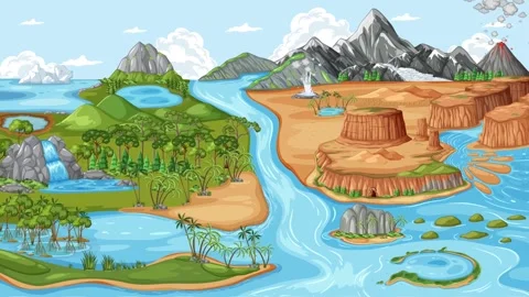 Evolution of Diverse Landforms 스톡 동영상 295763253