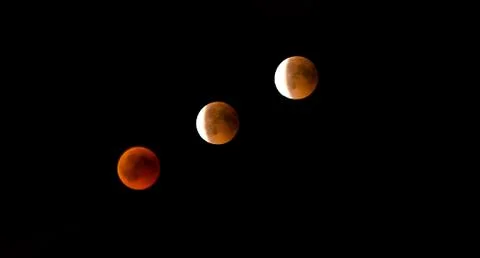 Evolution of eclipse in July Stock-Fotos