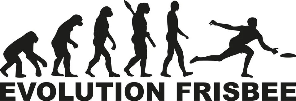 Evolution frisbee イラスト素材