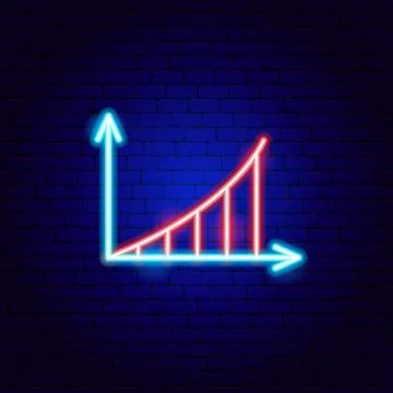 Evolution Graph Neon Sign Illustrazione stock