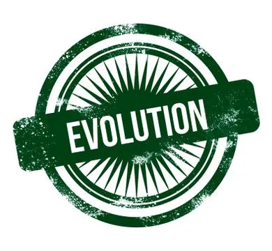 Evolution - green grunge stamp 库存插图