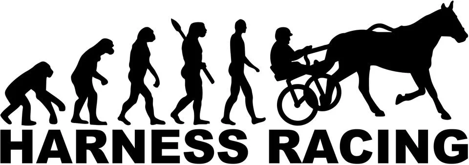 Evolution of harness racing Stock Illustration