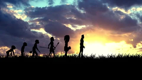 Evolution of Humans Progression from Primate to Modern Timelapse Video 스톡 동영상 332220136