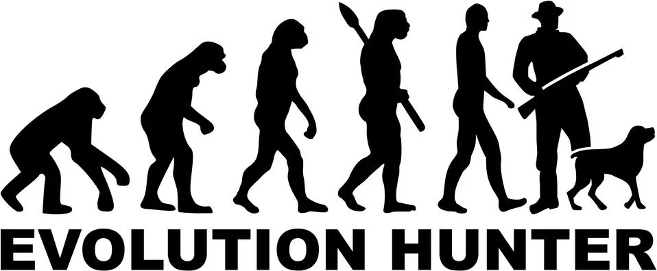 Evolution Hunter Illustrazione stock