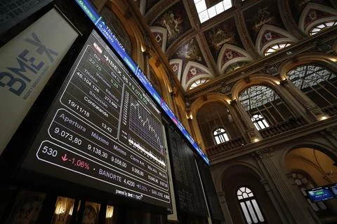 Evolution of IBEX 35, Madrid, Spain - 19 Nov 2018 Foto stock