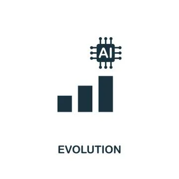 Evolution icon. Premium style design from artificial intelligence icon Stock Illustration