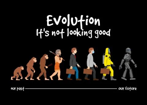Evolution - it's not looking good Illustrazione stock