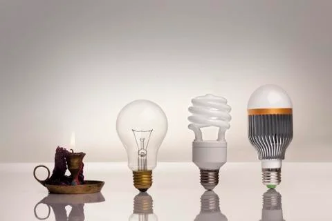 Evolution of lighting Stock Photos