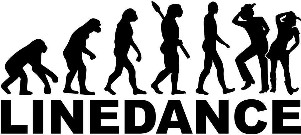 Evolution Line dance Stock Illustration